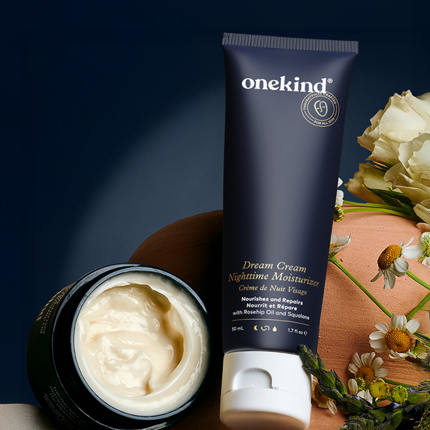 Dream Cream Nighttime Moisturizer — lifestyle photo | Onekind