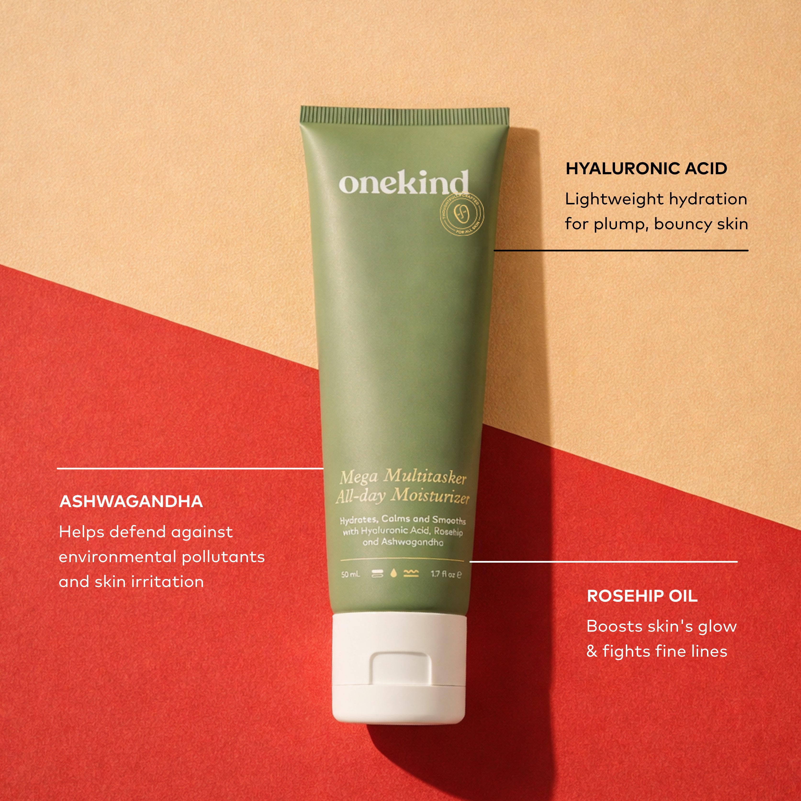 Mega Multitasker All-Day Moisturizer for Sensitive Skin | Onekind